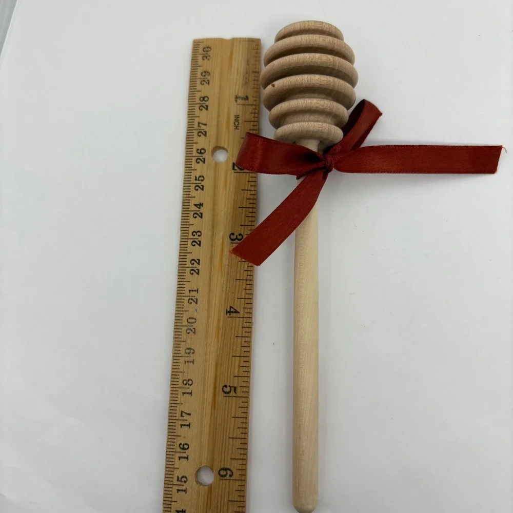 Honey Dipper Wood Server With Ribbon‎ Farmhouse Kitchen Decor Housewarming Gift